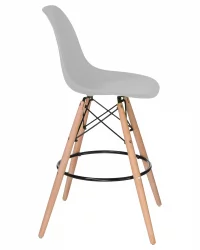 Стул барный ДОБРИН ДСВ БАР Светло-серый ГР-01 / DOBRIN DSW BAR GR-01
