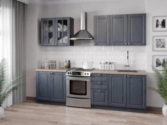 Тумба кухонная 800 Мокка ЛД 274.060.000.128 Черная Дуб фактурный антрацит