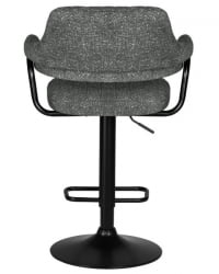 Стул барный ДОБРИН CХАРЛЙ БЛАCК (серый твид (ЛЕО11)) 2 шт / DOBRIN CHARLY BLACK (LEO11))