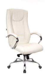 Кресло руководителя King M экокожа Кремовый