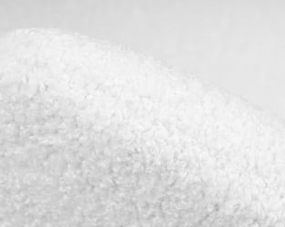 Кресло дизайнерское DOBRIN EMILY (белый (букле) ткань , хромированная сталь)