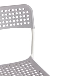 Стул со спинкой ADDE (mod. C-049) металл/пластик, 39 х 49 х 78 см, Grey (серый) /White (белый)