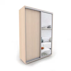 Шкаф-купе 2-х дверный Акцент-Сим ДЗ 1000х600 Дуб молочный