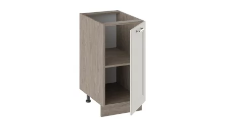 Шкаф напольный Одри Н_72-40_1ДР  Дуб Сонома трюфель/Бежевый шелк