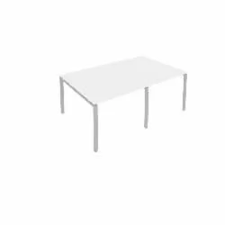 Переговорный стол (2 столешницы) Метал Сйстем Б.ПРГ-2.1 Белый/Серый / Metal System