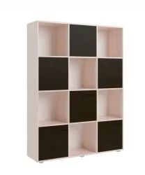 Стеллаж с фасадами ДМ 12 Ясень шимо темный/Венге