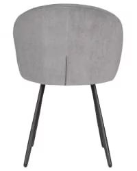 Стул обеденный DOBRIN NAOMI (ЭМАЛЬ ЧЕРНЫЙ МУАР велюр Catania Smoke)