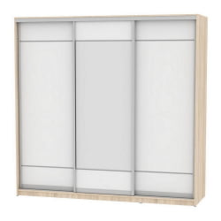 Шкаф-купе B-230х235х60-1(ДСС-Белый-D7D8D7)