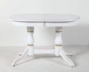 Стол из массива дерева Лира (1,2м) тон 1 с золотой патиной