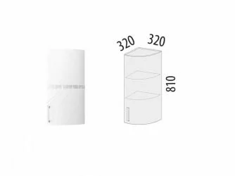 Шкаф кухонный торцевой закрытый (лев/прав) Бьянка 102.16