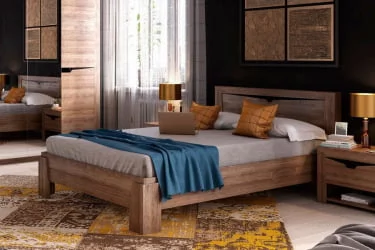 Кровать 1400 Соренто 04 Дуб Стирлинг