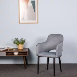 Стул с подлокотниками Ledger Сканди Грей Черн