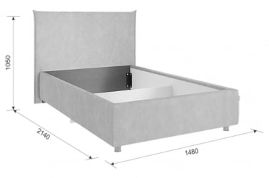 Кровать с основанием Квест 120х200 см ZO.KM1.2-03 оникс (велюр)