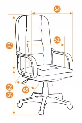 Кресло руководителя Devon (коричневый перфорированный)
