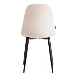 Мягкий стул BREEZE (mod. JSC-58) Велюр/металл , 44 х 53 х 86 см, beige (бежевый) HLR2 / черный