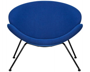 Кресло дизайнерское ДОБРИН ЕМИЛЙ (синяя ткань АФ6, черное основание) / DOBRIN EMILY AF6,