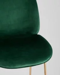 Стул барный Beetle Lite PU со спинкой Изумрудный