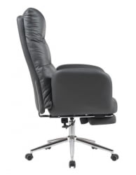 Кресло руководителя ТопЧаирс Солид с оттоманкой серый / TopChairs Solid