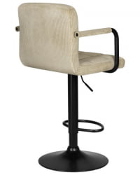 Стул барный ДОБРИН КРУГЕР АРМ БЛАCК (бежевый вельвет (ЛАР-Е2041-04)) 2 шт / DOBRIN KRUGER ARM BLACK (LAR-E2041-04))