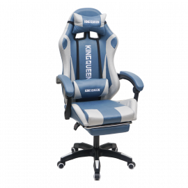 Кресло 907 KINGQUEEN, замша, цвет синий с массажем, арт 907-LB