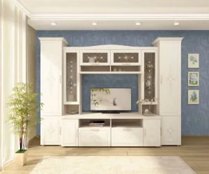 Шкаф-пенал Венеция 32.07 Сосна Астрид Ваниль