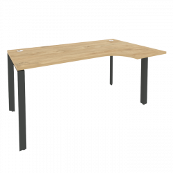 Стол эргономичный правый на П-образном м/к ONIX O.MP-SA-1R Тиквуд Светлый/Антрацит