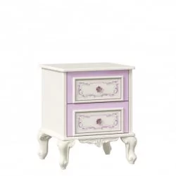 Кровать двуспальная 1600 с тумбами с мягким изголовьем Маркиза 07 Алебастр Шампань