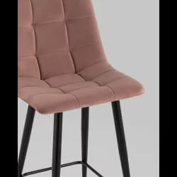 Стул полубарный Джанго велюр Пыльно-розовый