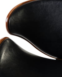 Стул барный ДОБРИН КАРТЕР БЛАCК (коричевый орех дерево (БВВ), черный ПУ) / DOBRIN KARTER BLACK (BWW), PU)