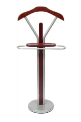 Вешалка костюмная CH-4089 дерево/хромированный металл, 48*28*108 см, cherry (вишня)