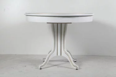 Стол из массива дерева Орион-5 (d1000) тон 1 с золотой патиной