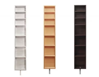 Распашной шкаф в гостиную в черном глянцевом стекле Зум Шелф Венге