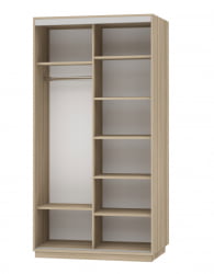 Шкаф-купе двухдверный Экспресс Дуо Элемент 1200х2400h Ясень шимо светлый