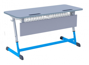 Парта двухместная регулируемая по высоте НОМАД (рост 3-7) Синий/Серый / NOMAD
