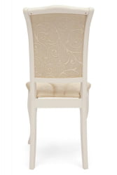 Стул Опера ( ОП-СC ) дерево гевея, 45х53х97см, иворй вхите (слоновая кость 2-5), ткань бежевая (А168Б) / Opera OP-SC ivory white (A168B)