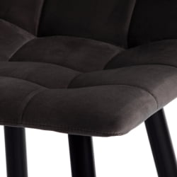 Барный стул CHILLY (mod. 7095пб ) ткань/металл, 53x44x94 см, высота до сиденья 66 см, темно-серый barkhat 14/черный