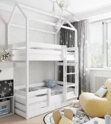 Кровать-домик RooRoom кд-77 с ящиками Белый