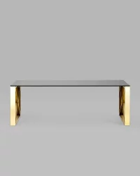 Журнальный стол КРОСС 120x60 Золото (стекло smoke)