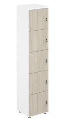 Локер 5 ячеек СигмаСГ.818.ВХ.ОЛ Белый Дуб светлый / SigmaSG.818.WH.OL