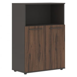 Шкаф с глухими малыми дверьми ЕДИС ЕМCС 85.3 Дуб Денвер темный Мокко Мокко / EDIS EMCS