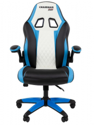 Игровое кресло CHAIRMAN Chairman гаме 15 Черный Голубой Белый / game