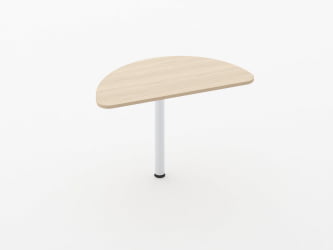 Приставка-полукруг для двух угловых столов Глассй 2.20 Венге / Glassy