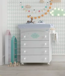 Комод пеленальный Micuna Lili B-970 White Stars Grey