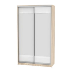 Шкаф-купе B-220х135х60-2(ДСС-Белый-D10D10)