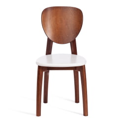 Стул DIAMANTE жесткое сидение бук, 42 х 42 х 85 см, коричневый / белый