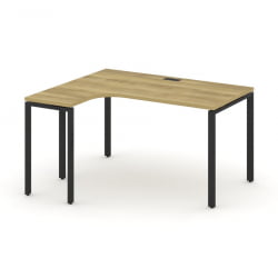 Стол эргономичный левый CОНCЕПТ CН.СА-001(Л) Дуб Винченцо Черный / CONCEPT CN.SA-001(L)