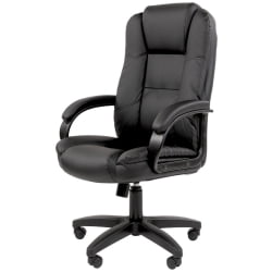 Кресло офисное CHAIRMAN 600 LT экокожа Черный