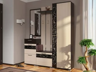 Зеркало в прихожую Юнона-2 ЗН-06 Венге - Дуб молочный