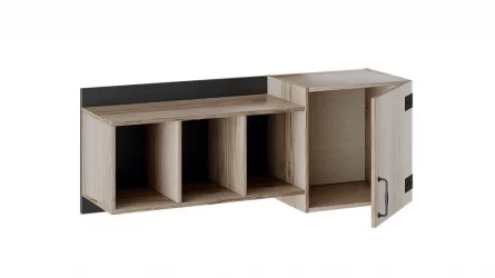 Настенный шкаф Окланд ТД-324.15.11 Фон Черный/Дуб Делано