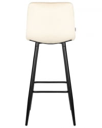 Стул барный ДОБРИН НИCОЛЕ (черные матовые ножки, кремовый велюр (108-113)) 2 шт / DOBRIN NICOLE